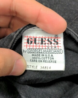 その他 Made in USA Guess by Georges Marciano Men's Vintage Reversible Black and Plaid