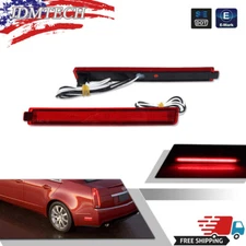 For 2008-2013 Cadillac CTS CTS-V LED Rear Bumper Side Marker Light Reflector Red