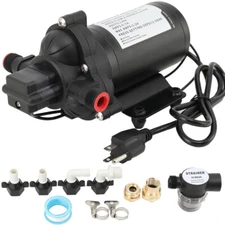 110V Water Pump 50PSI Self Priming Diaphragm Pump High Pressure Automatic Switch