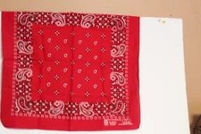 Vintage Paris Accessories Inc Made In USA Red Bandana Paisley