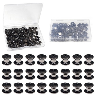 55 Sets 4mm Chicago Screws Post Binding Screw M5x4mm Carbon Steel Cross Head ...