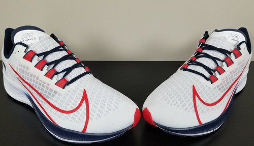NIKE AIR ZOOM PEGASUS 37 "NEW ENGLAND PATRIOTS" WHITE BLUE CZ5456-100 (SIZE 15) - Picture 7 of 15