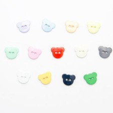 Teddy Head Button 15mm 2 Hole Plastic Novelty Buttons