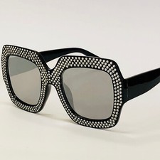 Oversize Rhinestone Fashion Square Large Big Square Men Women Sunglasses for Gif