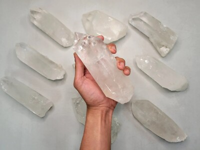 #ad JUMBO QUARTZ CRYSTAL SPECIMENS RAW CLEAR QUARTZ POINTS FOR DISPLAY HEALING GIFT $19.50