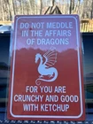Vintage Inspired Retro Vintage Tin Sign #15 Meddle In the Affairs Of Dragons