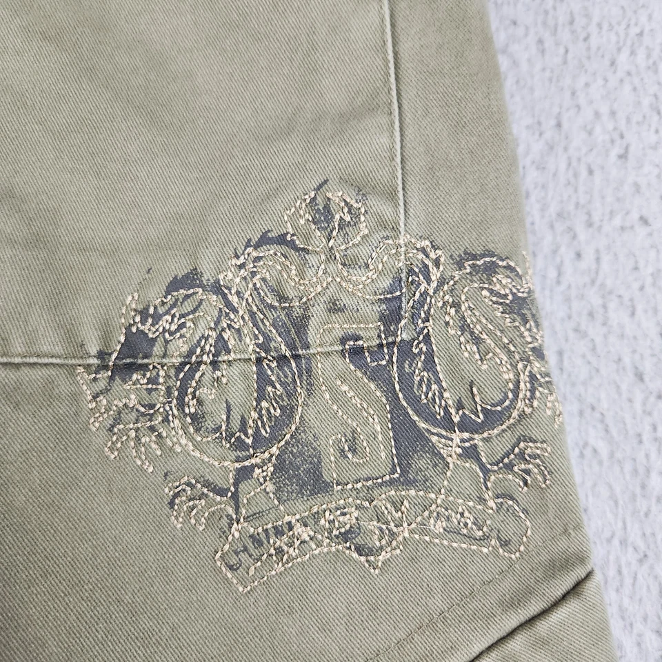 Pantalones cargo vintage descoloridos Glory niños 8 Y2K verdes holgados pierna ancha patinador grunge Foto 3 de 4