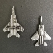 F-15 Eagle Military Aircraft Shaped Challenge Coin