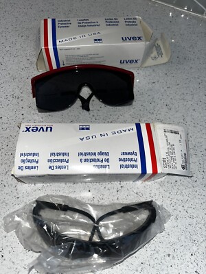 Uvex Astrospec 3001 Safety Glasses Gray Lens USA American Flag Genesis 3201