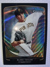 BLAKE TAYLOR 2013 Bowman Chrome Draft BLACK WAVE REFRACTOR ROOKIE #BDPP23