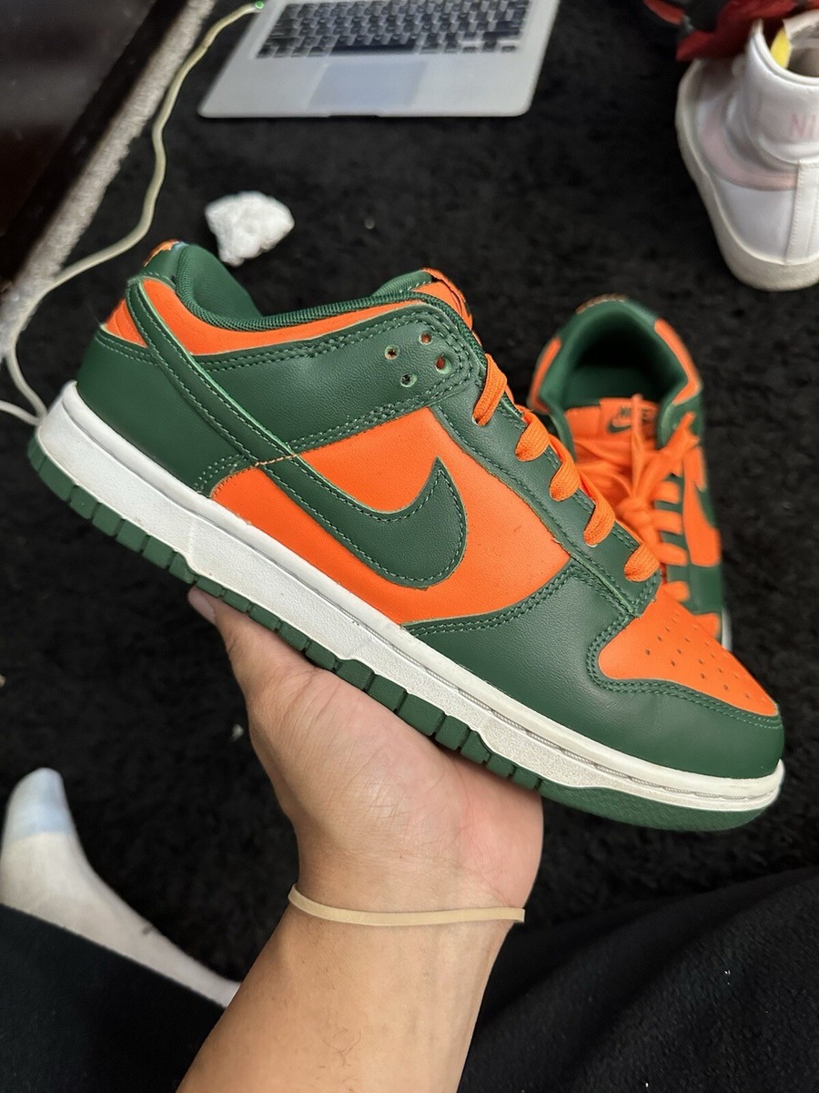 Nike Dunk Low Miami Hurricanes Size 8- Florida gators, NO