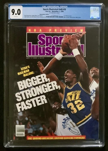 November 7, 1988 Sports Illustrated Karl Malone CGC 9.0 1st Cover