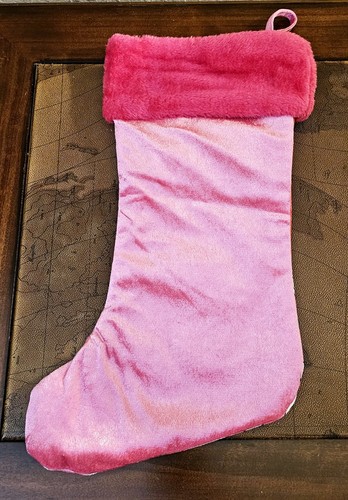 NUEVO Minnie Mouse Disney Navidad Temporada Saludos 17" Rosa Navidad Medias - Imagen 2 de 4