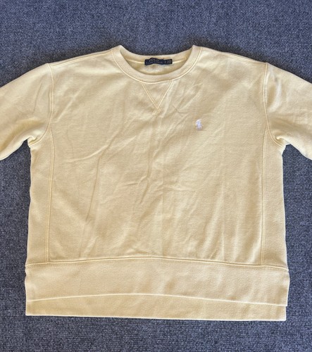 Polo Ralph Lauren Womens Fleece Crewneck Pullover Sweater Sweatshirt Yellow S - Picture 3 of 11