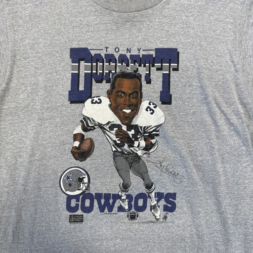 Vintage Dallas Cowboys t shirt mens XL Salem sportswear Tony Dorsett Caricature - Picture 2 of 9