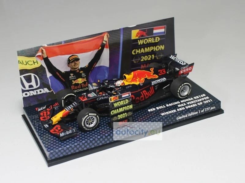MINICHAMPS RED BULL RACING HONDA RB16B - MAX VERSTAPPEN - WINNER ABU D 413212433 - Immagine 2 di 4