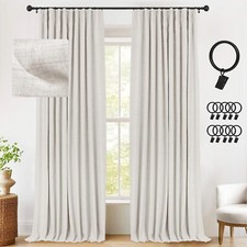INOVADAY 100 Blackout Curtains 108 Inches Long, Thermal Insulated Black Out ...
