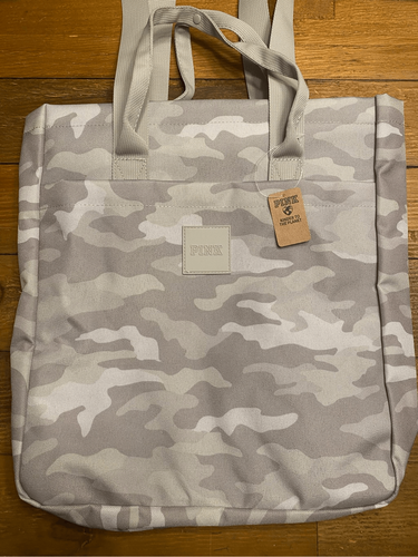 Victoria's Secret PINK NWT Convertible Backpack Tote - Double Platinum Camo - Picture 2 of 8