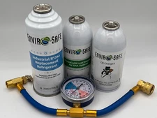 Envirosafe R134a Replacement Refrigerant, Oil Charge, Proseal, Gauge kit