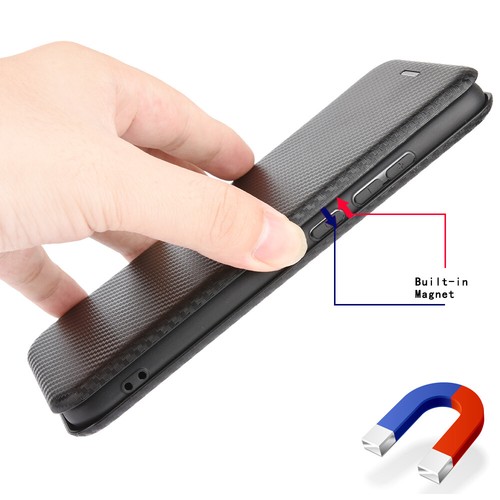 For OPPO Find X2 PRO Flip Carbon Fiber Stand Leather Wallet Case Cover - Picture 6 of 17