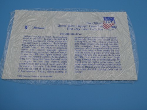Scott's No UX82 "Figure Skating" mint postal card (Fleetwood cachet) Atlanta, GA - Picture 2 of 2