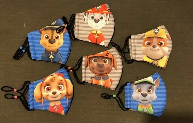 Paw Patrol Hypoallergenic face masks reusable washable nose bridge, with filter - Image 2 of 4