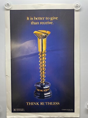 Its Better to Give than Receive Ruthless Movie Poster 23'' x 14'' Large Screw Post