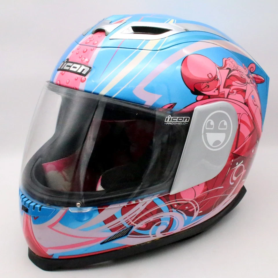 Casco de motocicleta Icon Siren Airframe cara completa XS extra pequeño sin niebla - BONITO Foto 2 de 4