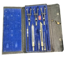 Vintage Machinists Tools Drawing Dietzgen National 8 Piece Set Industrial