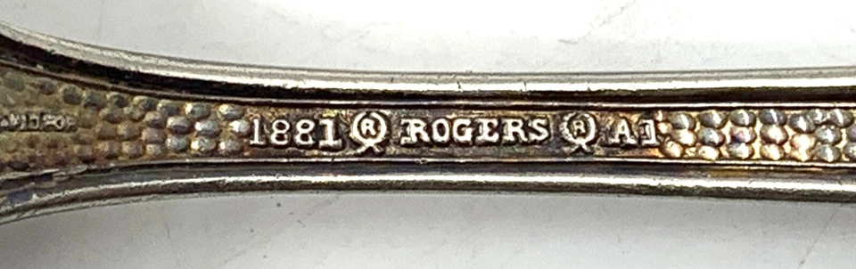 Caçarola vintage 1881 Rogers colher de servir bagas placa de prata A1 CHESHIRE - Imagem 2 de 4