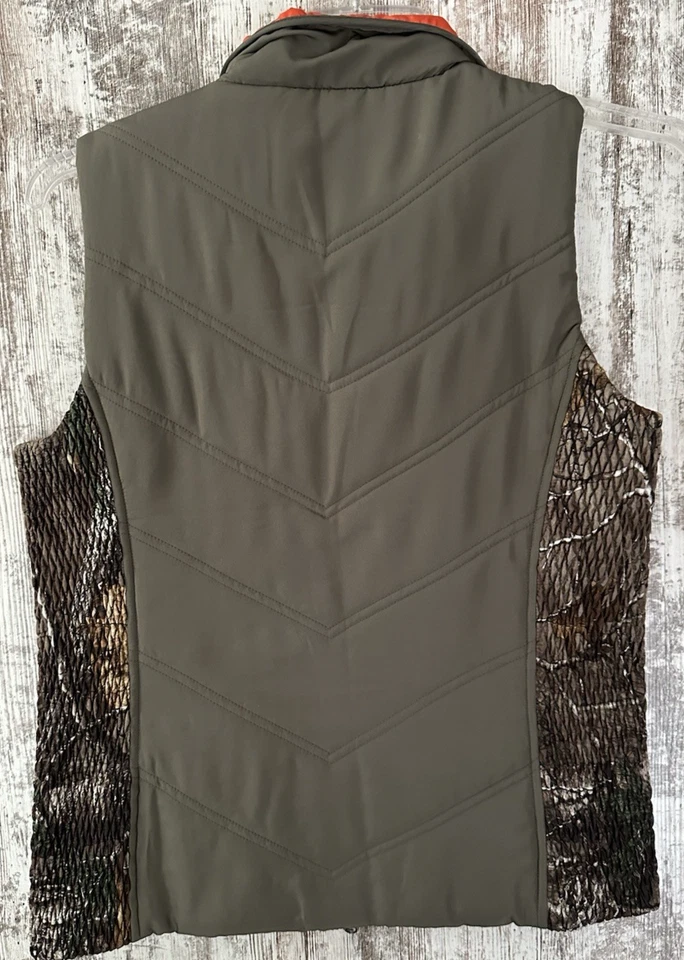 Женский жилет-пуховик NORTHCREST размер S зеленый камуфляж/оранжевый без рукавов - Изображение 2 из 4