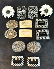 Vintage 1950s 1960s SHOE CLIPS BUCKLES 7 Pair Lot
