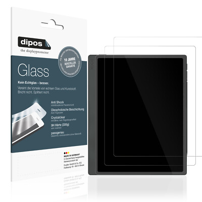 2x Schutzfolie für Onyx Boox Tab Ultra C Pro - Anti-Shock 9H Folie dipos Glass