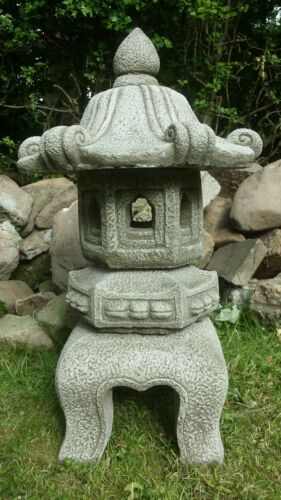 Large Japanese Paa Lantern Hand Cast, Japanese Stone Garden Ornaments Uk