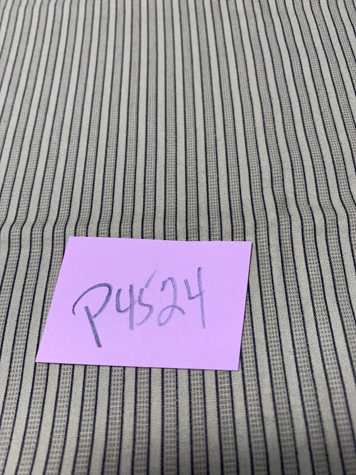 Striped Fabric Material 16x40 Beige & Black Cotton Sewing Crafting Projects - Image 4 of 4