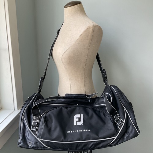 Foot Joy Golf Large Duffel Gym Bag Shoulder Strap Black - Picture 2 of 9