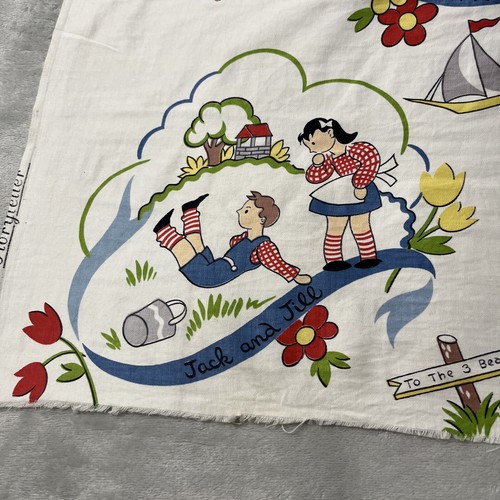 Vintage Waverly Storyteller Nursery Rhymes Cotton fabric Panel 36x 17 *READ* - Picture 16 of 20