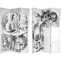 Oriental Furniture 6 Ft. Tall Double Sided Alice In Wonderland Canvas Room Divid on sale Oriental Furniture 6 Ft. Tall Double Sided Alice In Wonderland Canvas Room Divid on sale