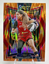 Jordan Canada 2025 Panini Select WNBA Concourse Orange Flash Prizm #62 Dream
