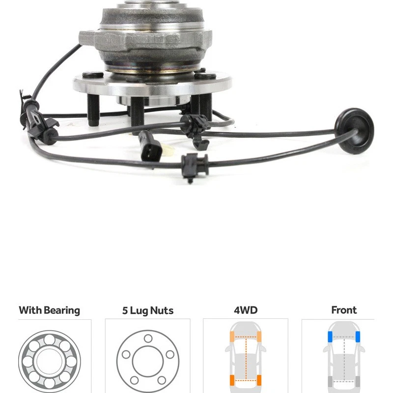 Buje de rueda TrueDrive lado del pasajero delantero para Jeep Liberty 2002-2007 Foto 2 de 4