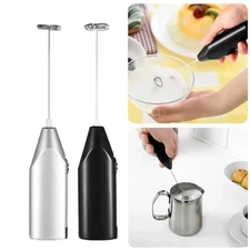 1 black Electric Milk Frother Drink Foamer Whisk Mixer Stirrer Coffee Eggbeater