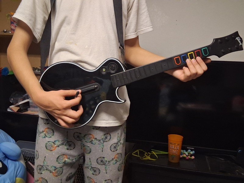 Guitar Hero Xbox 360 Guitar Controller No Dongle Mel Gibson With Strap