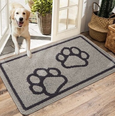 Antirutsch Indoor Fußmatten Fußmatte Waschbar Teppiche Fußmatte Hundepfote 80x50cm