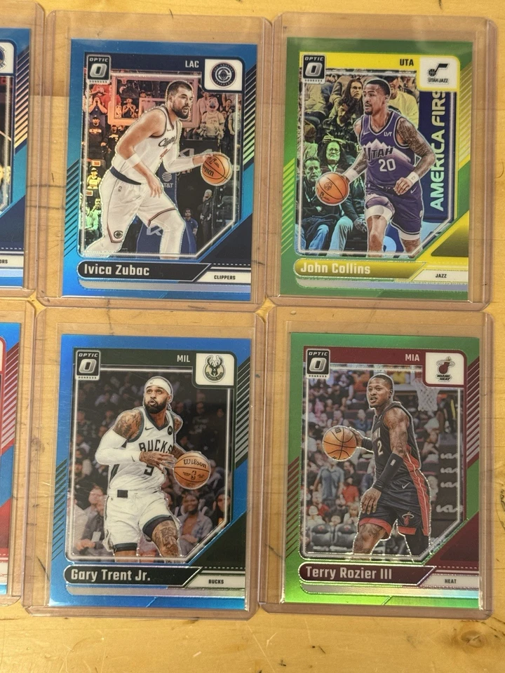 2024-25 Donruss Optic verde lima/azul claro de LOTE 8 cámaras Thomas Gary Trent etc. Foto 3 de 4