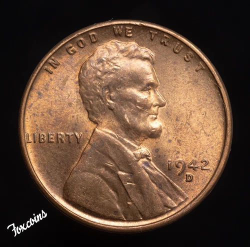 ✅  1942-D Lincoln Wheat Cent Penny - UNC