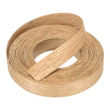 9/16" x 25 ft Wood Edge Banding, Pre-Glued Iron on Edging Strip, Red Oak
