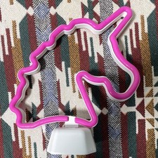 Unicorn LED Color Changing Night Light Pink Battery Freestanding Kids Plastic