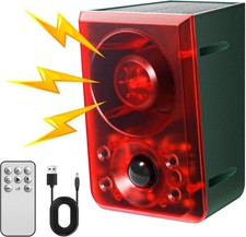 Solar Outdoor Motion Sensor Alarm - Dog Barking  Gunshot Sound, Support Recordi
