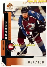 UD SP AUTHENTIC 2001 MILAN HEJDUK NHL COLORADO AVALANCHE #17 SP LIMITED /150
