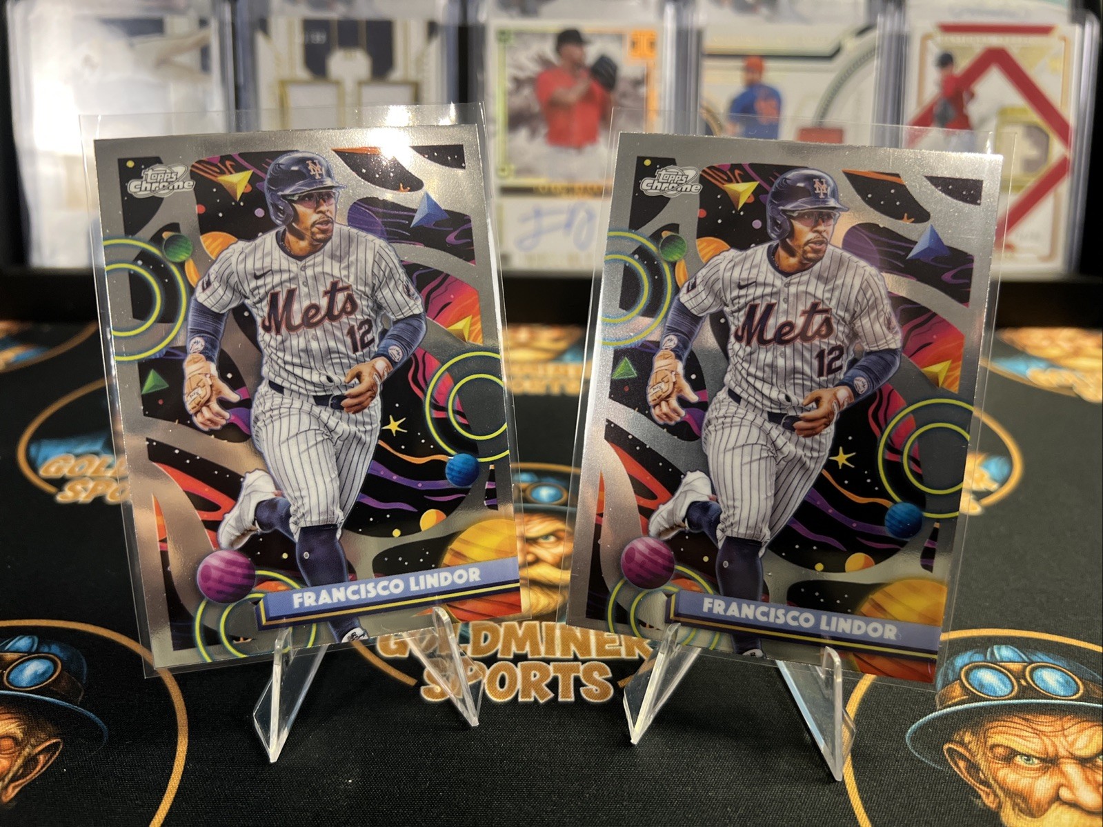 2025 Topps Cosmic Chrome - Francisco Lindor #106 2 Card Lot Mets